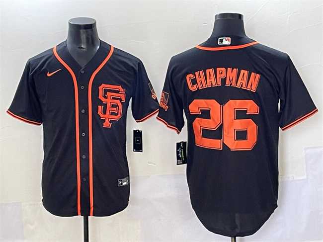 Men%27s San Francisco Giants #26 Matt Chapman Black Cool Base Stitched Jersey->san francisco giants->MLB Jersey